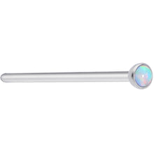 将图片加载到图库查看器，20G 3/4 White 2mm Synthetic Opal Titanium Fishtail Nose Ring
