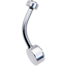 Load image into Gallery viewer, Clear 6mm Titanium Internal Thread Belly Ring Created with Crystals
