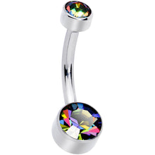 将图片加载到图库查看器，Vitrail 6mm Titanium Internal Thread Belly Ring Created with Crystals
