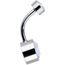 将图片加载到图库查看器，Aurora 8mm Titanium Internal Thread Belly Ring Created with Crystals
