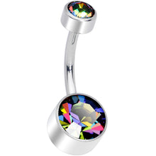 Load image into Gallery viewer, Vitrail 8mm Titanium Internal Thread Belly Ring Created with Crystals
