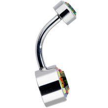 Load image into Gallery viewer, Vitrail 8mm Titanium Internal Thread Belly Ring Created with Crystals
