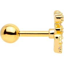 Load image into Gallery viewer, 16G 1/4 Clear CZ Gem Gold Tone Amazing Om Cartilage Tragus
