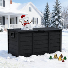 Load image into Gallery viewer, 75-Gallon Outdoor Storage Box with Handles – Black
