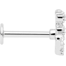Load image into Gallery viewer, 16G 5/16 Clear CZ Gem Amazing Om Labret Monroe Tragus
