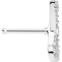 Load image into Gallery viewer, 20G 1/4 Clear CZ Gem Shear Scissors Nose Bone
