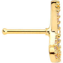 Load image into Gallery viewer, 20G 1/4 Clear CZ Gem Gold Tone Shear Scissors Nose Bone
