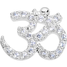 Load image into Gallery viewer, 18G 3/8 Clear CZ Gem Amazing Om Nose Hoop
