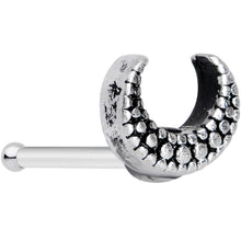 将图片加载到图库查看器，20G 5/16 Textured Crescent Moon Nose Bone
