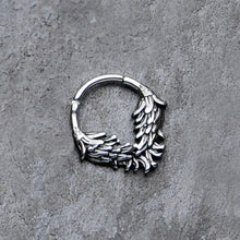 Load image into Gallery viewer, 16G 3/8 Angelic Wings Hinged Segment Ring
