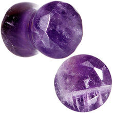 将图片加载到图库查看器，0G Purple Amethyst Saddle Plug Set
