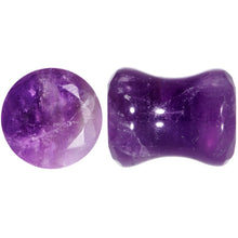 将图片加载到图库查看器，0G Purple Amethyst Saddle Plug Set
