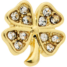 Load image into Gallery viewer, 16G 1/4 Gold Tone Shamrock St Patricks Day Cartilage Tragus
