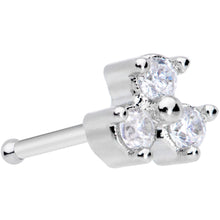 将图片加载到图库查看器，20G 5/16 Clear CZ Gem Triple Triangle Nose Bone
