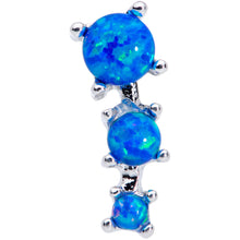 Load image into Gallery viewer, 16G 1/4 Blue Synthetic Opal Triad Cartilage Tragus

