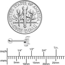 Load image into Gallery viewer, 16G 1/4 Clear CZ Gem Crown Cartilage Tragus Earring
