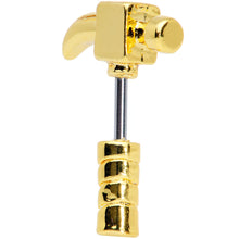 Load image into Gallery viewer, 16G 1/4 Gold Tone Claw Hammer Cartilage Earring
