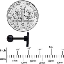 Load image into Gallery viewer, 16G 1/4 Black White Calavera Sugar Skull Cartilage Tragus
