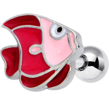 Load image into Gallery viewer, 16G 1/4 Brown Nautical Fish Cartilage Tragus Earring
