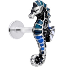 将图片加载到图库查看器，16G 5/16 Nautical Seahorse Labret Monroe Tragus
