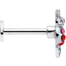 Load image into Gallery viewer, 16G 5/16 Red Pink Gem Green Hummingbird Labret Monroe Tragus
