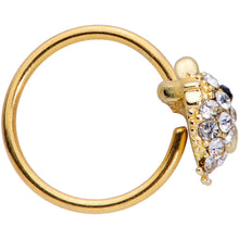 Load image into Gallery viewer, 20G 5/16 Clear Gem Gold Tone Little Chick Nose Hoop
