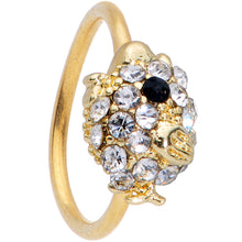 Load image into Gallery viewer, 20G 5/16 Clear Gem Gold Tone Little Chick Nose Hoop
