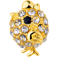 Load image into Gallery viewer, 16G 1/4 Clear Gem Gold Tone Fish Cartilage Tragus Earring
