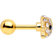 Load image into Gallery viewer, 16G 1/4 Clear Gem Gold Tone Fish Cartilage Tragus Earring
