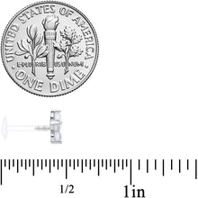 Load image into Gallery viewer, 16G 5/16 CZ Gem White Faux Opal Bioplast Labret Tragus Set of 3
