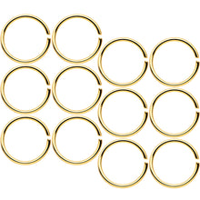 Load image into Gallery viewer, 20G 5/16 Gold Tone Anodized Seamless Circular Ring Set of 12
