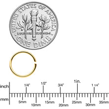 Load image into Gallery viewer, 20G 5/16 Gold Tone Anodized Seamless Circular Ring Set of 12
