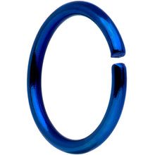 Load image into Gallery viewer, 18G 5/16 Blue Tone Anodized Seamless Circular Ring Set of 12
