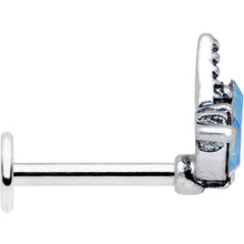 Load image into Gallery viewer, 16G 5/16 Blue Faux Opal Triad Labret Monroe Tragus
