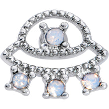 Load image into Gallery viewer, 16G 1/4 White Faux Opal UFO Cartilage Tragus Earring
