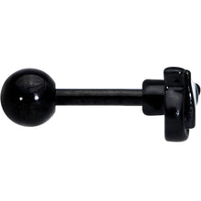 Load image into Gallery viewer, 16G 1/4 Black White Formal Bow Cartilage Tragus Earring
