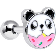 Load image into Gallery viewer, 16G 1/4 Pink White Panda Donut Cartilage Tragus
