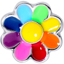 将图片加载到图库查看器，16G 5/16 Rainbow Hippie Flower Cartilage Labret Monroe Tragus
