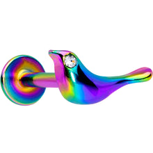 将图片加载到图库查看器，16G 5/16 Clear Gem Rainbow Bird Labret Monroe Tragus
