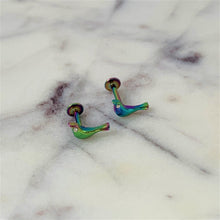 将图片加载到图库查看器，16G 5/16 Clear Gem Rainbow Bird Labret Monroe Tragus
