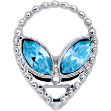 Load image into Gallery viewer, 16G 1/4 Aqua Gem Alien Cartilage Tragus
