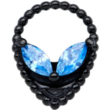 将图片加载到图库查看器，Aqua Gem Black Alien Barbell Tongue Ring
