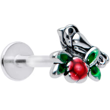 Load image into Gallery viewer, 16G 5/16 Perching Bird Flower Labret Monroe Tragus
