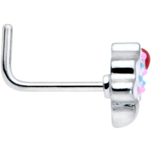 将图片加载到图库查看器，20G 5/16 Red White Sprinkle Cherry Cupcake L Shaped Nose Ring
