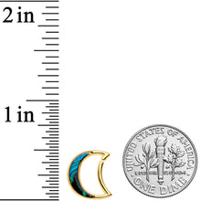 将图片加载到图库查看器，16G 3/8 Gold Tone Moon Sea Right Ear Closure Ring
