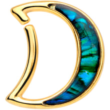 Load image into Gallery viewer, 16G 3/8 Gold Tone Moon Sea Left Ear Closure Ring
