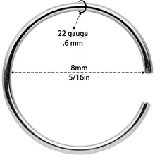 Load image into Gallery viewer, 22G 5/16 Seamless Circular Ring Set of 12
