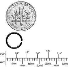 Load image into Gallery viewer, 18G 5/16 Black Anodized Seamless Circular Ring Set of 12
