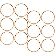 Load image into Gallery viewer, 22G 5/16 Rose Gold Tone Anodized Seamless Circular Ring Set of 12
