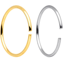 Load image into Gallery viewer, 22G 5/16 Steel Gold Tone Anodized Seamless Circular Ring Set of 12
